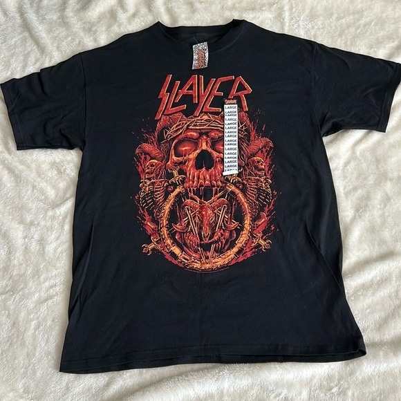 Slayer Crown of Thorns Men's T-shirt Large Black NWT - Picture 5 of 6